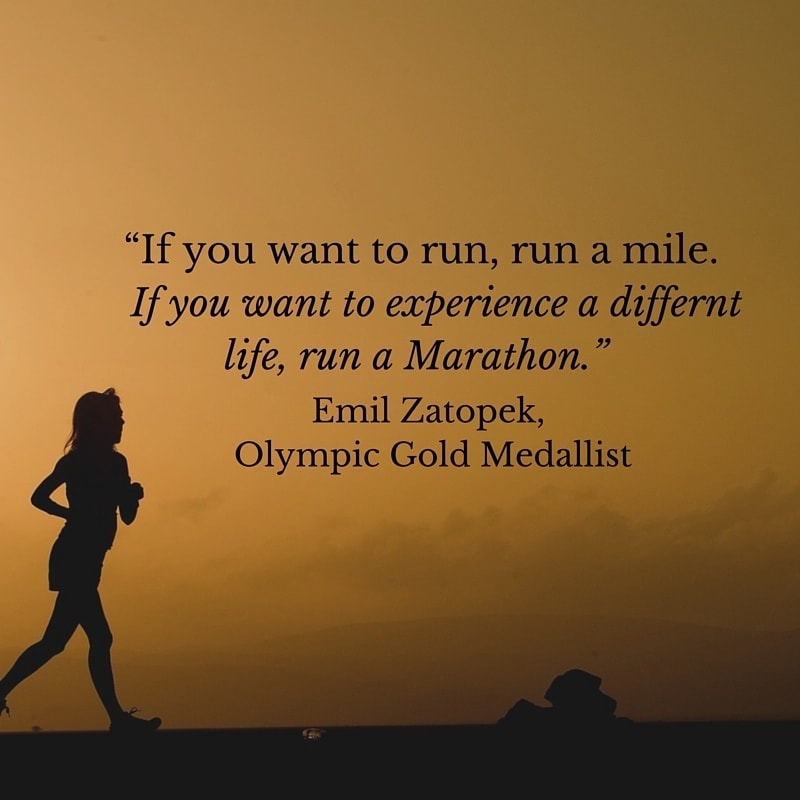 Inspirational marathon quote