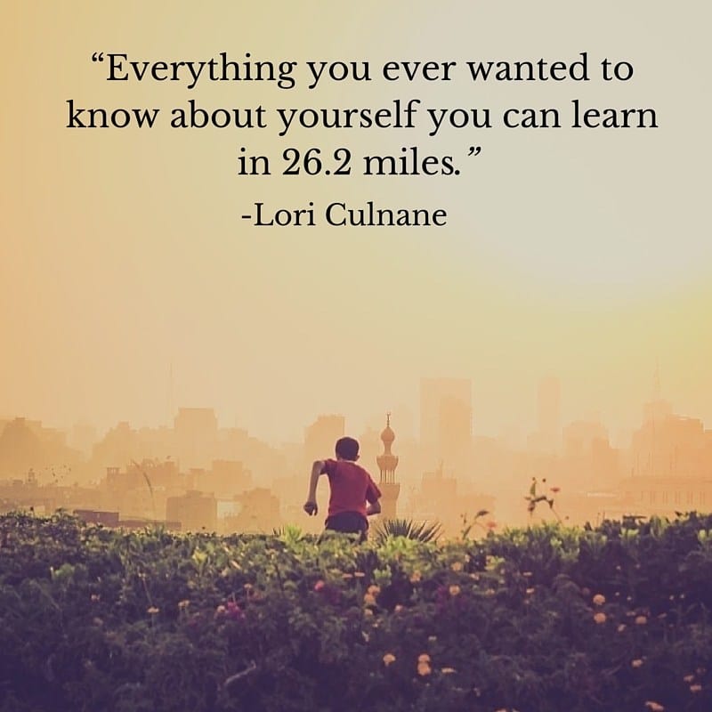 Inspirational marathon quote