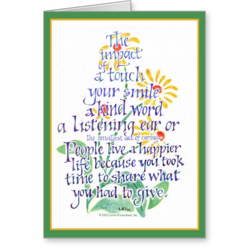 Impact of a Touch Inspirational Quote Card