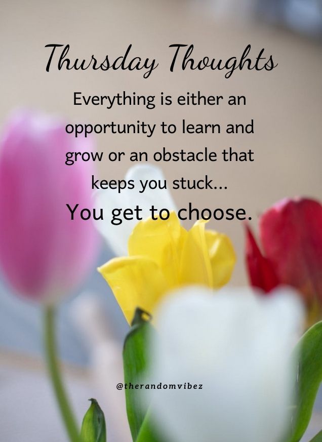 Thoughtful Thursday Quotes with Tulips Image