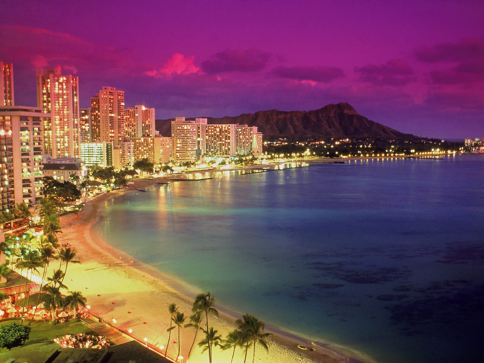 Waikiki Beach at Dusk
