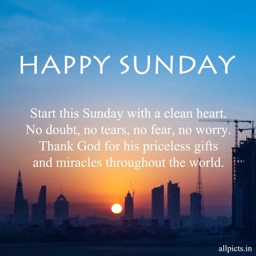 Start Your Sunday with a Clean Heart