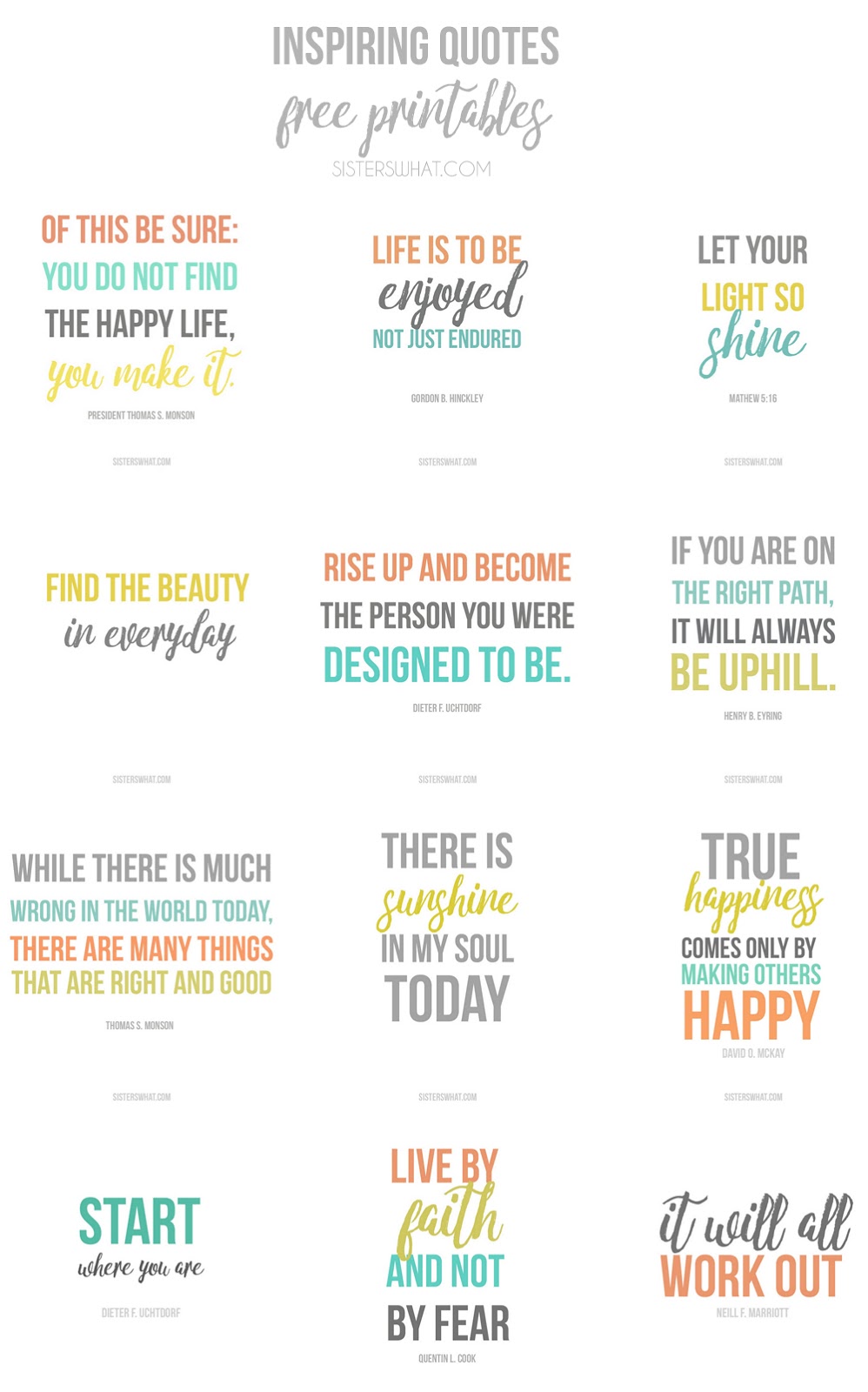 Inspirational Quotes To Print Free